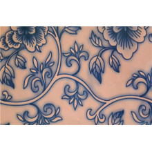 Decoração de design de porcelana rosa e azul folha de alumínio